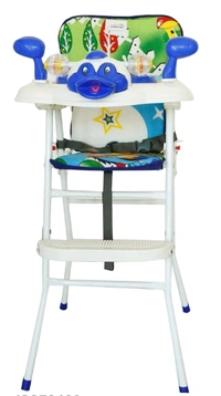 EVOHOME  Babies 7 Levels Smart FeedingCushion/ ToddlerTable Chair Easy Fold Feed Baby Chair, Infant Dinning High Chair for Room/ Living/Dinning - 1 to 2 Years, Blue